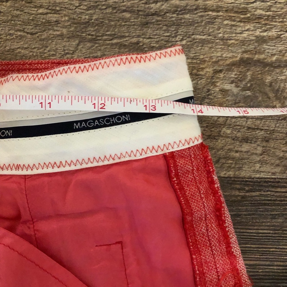 Magaschoni Red skirt no size but added measurements EUC - Picture 6 of 10